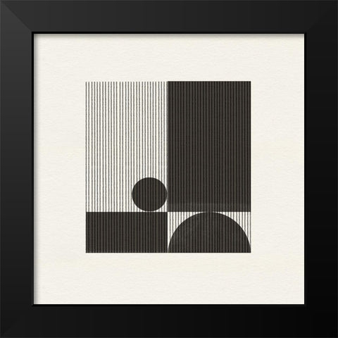 Paper Object No4. Black Modern Wood Framed Art Print by The Miuus Studio