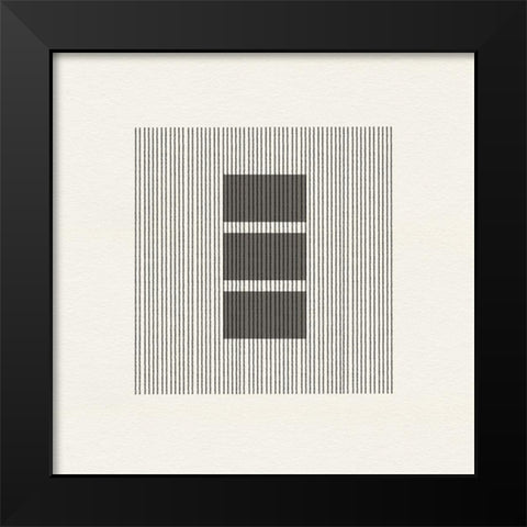 Paper Object No1. Black Modern Wood Framed Art Print by The Miuus Studio
