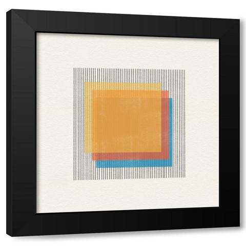 Midcentury Modern Object No1. Black Modern Wood Framed Art Print by The Miuus Studio