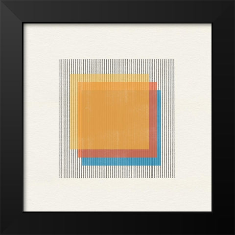 Midcentury Modern Object No1. Black Modern Wood Framed Art Print by The Miuus Studio