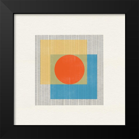 Midcentury Modern Object No3. Black Modern Wood Framed Art Print by The Miuus Studio
