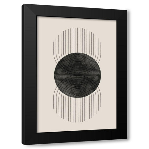 Perfect Point Black Black Modern Wood Framed Art Print with Double Matting by The Miuus Studio