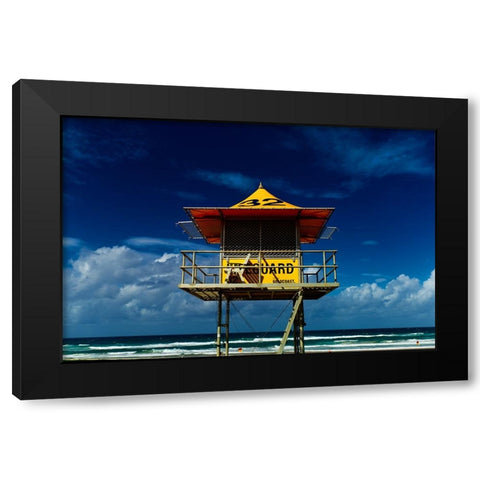 Station 32 Black Modern Wood Framed Art Print with Double Matting by Davidson, Peter