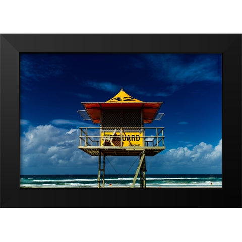 Station 32 Black Modern Wood Framed Art Print by Davidson, Peter