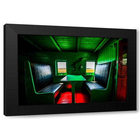 Untitled Black Modern Wood Framed Art Print by Hermann, Steve