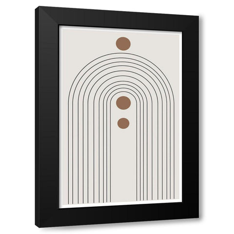 Arch No1. Black Modern Wood Framed Art Print by The Miuus Studio