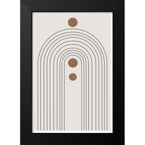 Arch No1. Black Modern Wood Framed Art Print by The Miuus Studio
