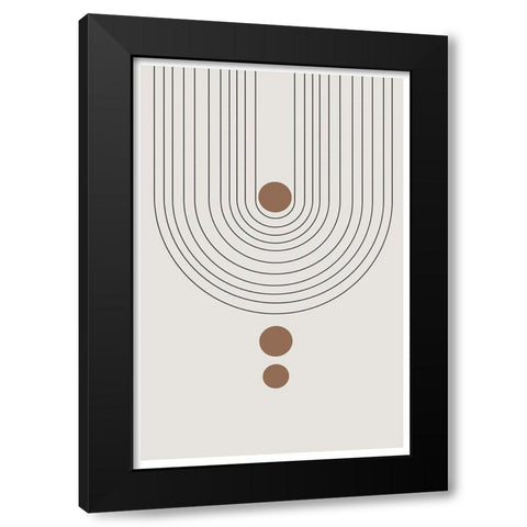 Arch No2. Black Modern Wood Framed Art Print by The Miuus Studio