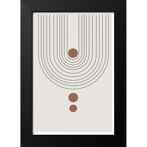 Arch No2. Black Modern Wood Framed Art Print by The Miuus Studio
