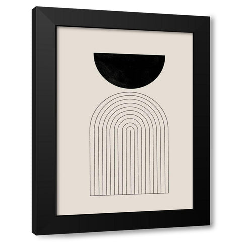 BaB No1. Black Modern Wood Framed Art Print with Double Matting by The Miuus Studio