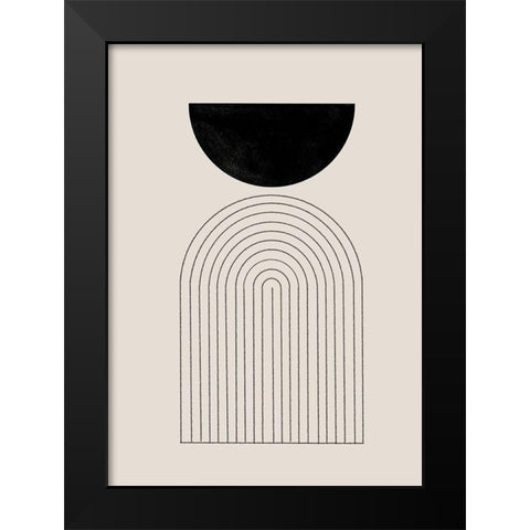 BaB No1. Black Modern Wood Framed Art Print by The Miuus Studio