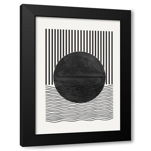 BaB No2. Black Modern Wood Framed Art Print by The Miuus Studio