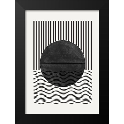 BaB No2. Black Modern Wood Framed Art Print by The Miuus Studio