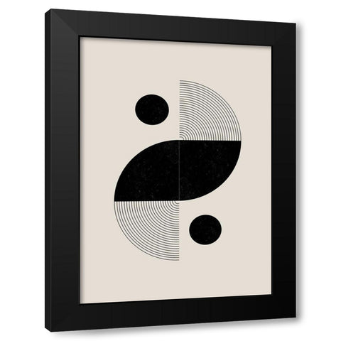 BaB No3. Black Modern Wood Framed Art Print by The Miuus Studio