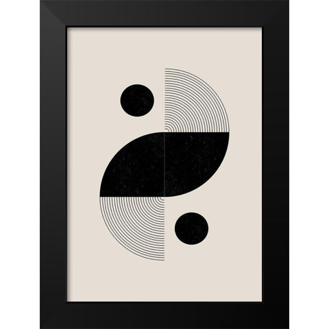 BaB No3. Black Modern Wood Framed Art Print by The Miuus Studio