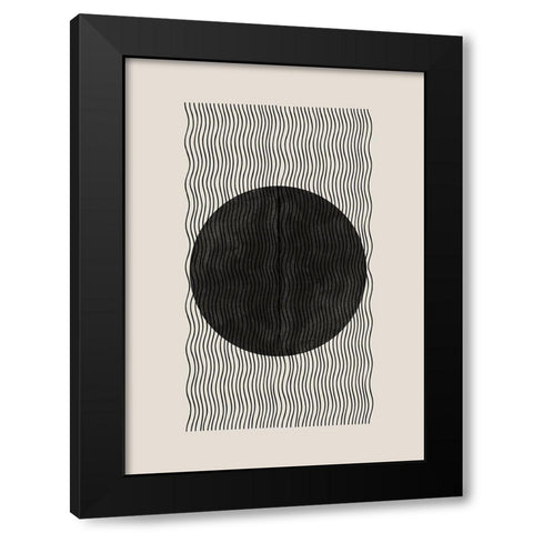 BaB No2. Black Modern Wood Framed Art Print by The Miuus Studio