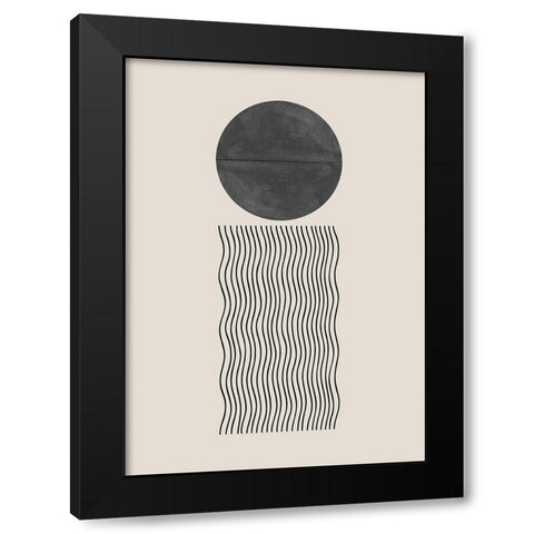 BaB No5. Black Modern Wood Framed Art Print by The Miuus Studio