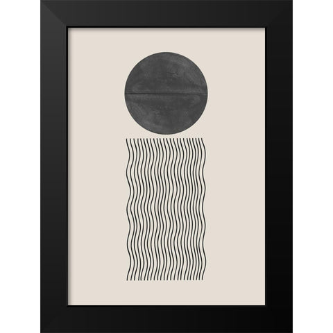 BaB No5. Black Modern Wood Framed Art Print by The Miuus Studio