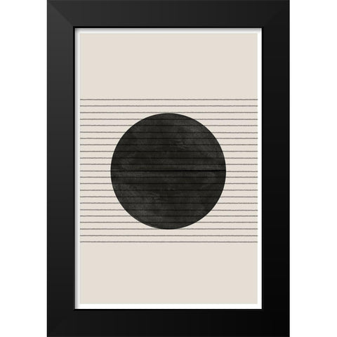 BaB No6. Black Modern Wood Framed Art Print by The Miuus Studio