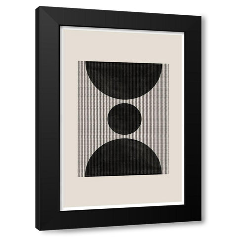 BaB No8. Black Modern Wood Framed Art Print by The Miuus Studio