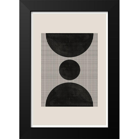 BaB No8. Black Modern Wood Framed Art Print by The Miuus Studio