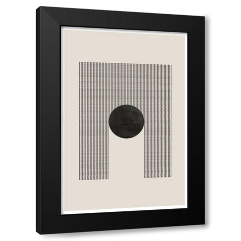 BaB No9. Black Modern Wood Framed Art Print by The Miuus Studio