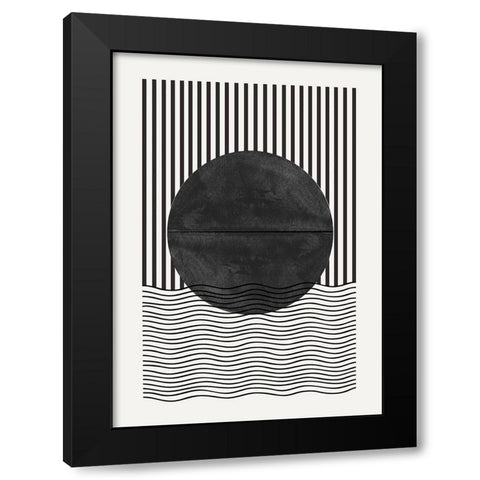 BaB No10. Black Modern Wood Framed Art Print by The Miuus Studio