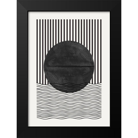 BaB No10. Black Modern Wood Framed Art Print by The Miuus Studio