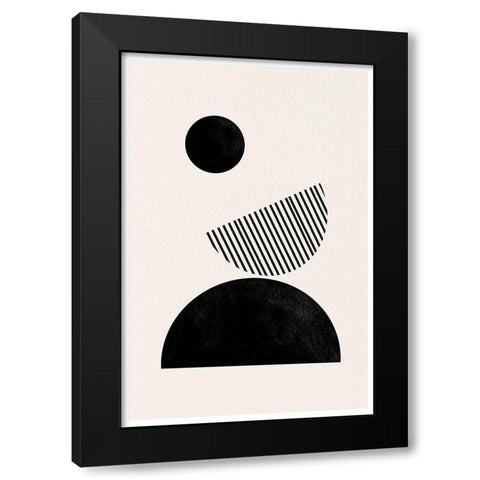 BaB No11. Black Modern Wood Framed Art Print by The Miuus Studio