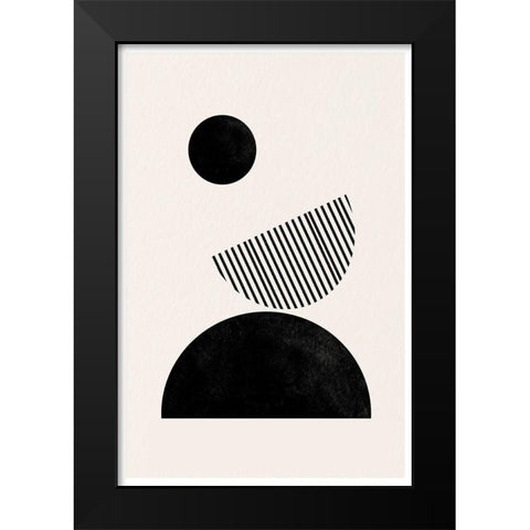 BaB No11. Black Modern Wood Framed Art Print by The Miuus Studio