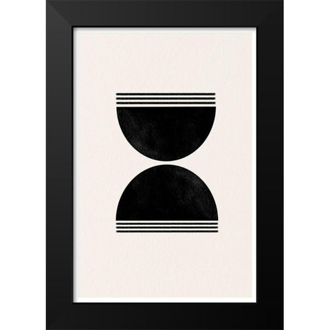 BaB No12. Black Modern Wood Framed Art Print by The Miuus Studio