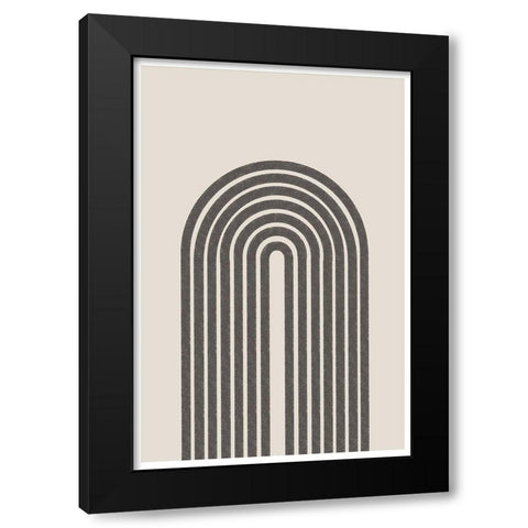 BaB No13. Black Modern Wood Framed Art Print by The Miuus Studio