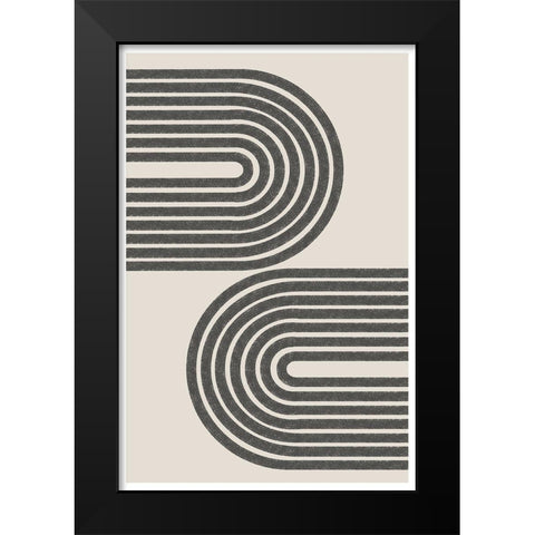 BaB No14. Black Modern Wood Framed Art Print by The Miuus Studio