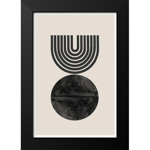 BaB No15. Black Modern Wood Framed Art Print by The Miuus Studio