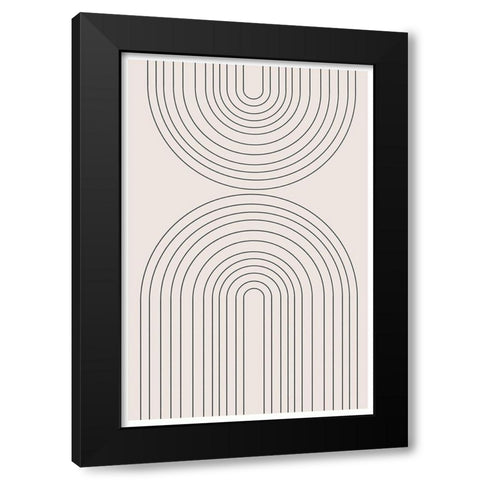 BaB No16. Black Modern Wood Framed Art Print by The Miuus Studio