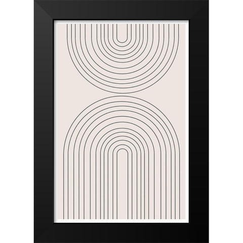 BaB No16. Black Modern Wood Framed Art Print by The Miuus Studio