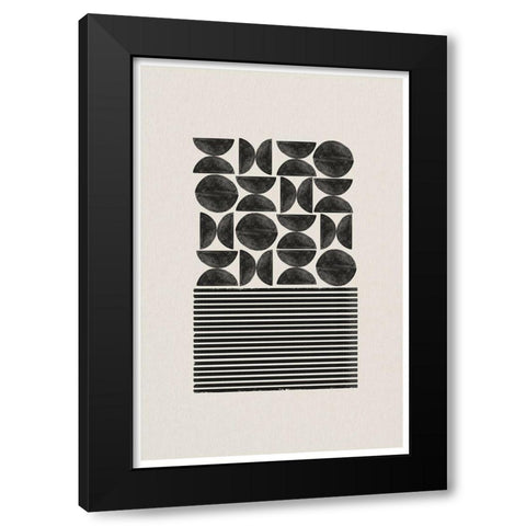 BaB No18. Black Modern Wood Framed Art Print by The Miuus Studio