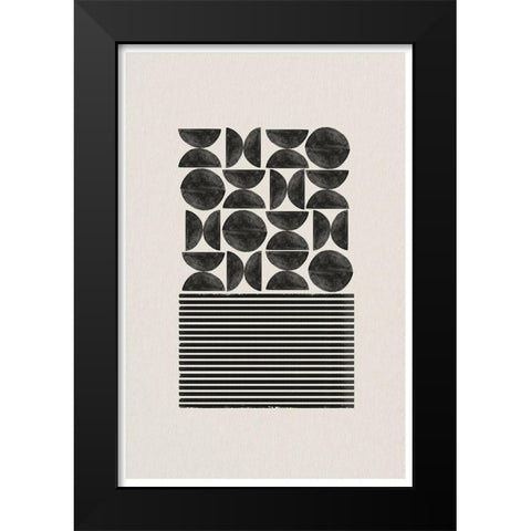 BaB No18. Black Modern Wood Framed Art Print by The Miuus Studio