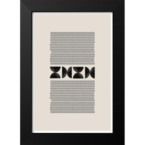 BaB No19. Black Modern Wood Framed Art Print by The Miuus Studio