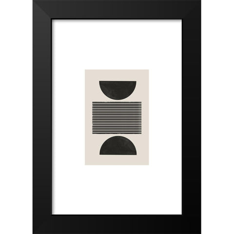 BaB No21. Black Modern Wood Framed Art Print by The Miuus Studio