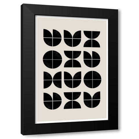 BaB No23. Black Modern Wood Framed Art Print by The Miuus Studio