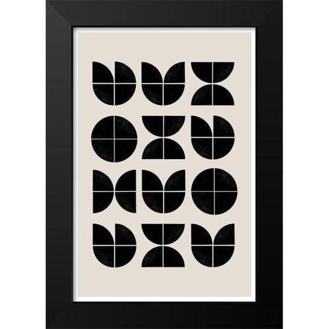BaB No23. Black Modern Wood Framed Art Print by The Miuus Studio