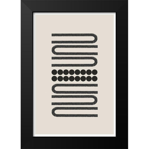 BaB No24. Black Modern Wood Framed Art Print by The Miuus Studio