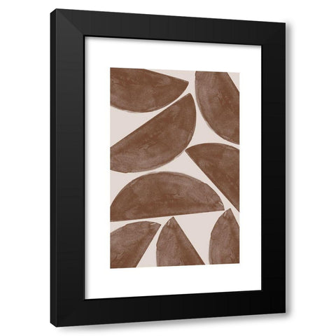Soft Composition Black Modern Wood Framed Art Print with Double Matting by The Miuus Studio