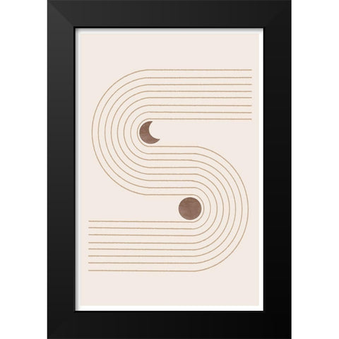 Boho Arch Black Modern Wood Framed Art Print by The Miuus Studio