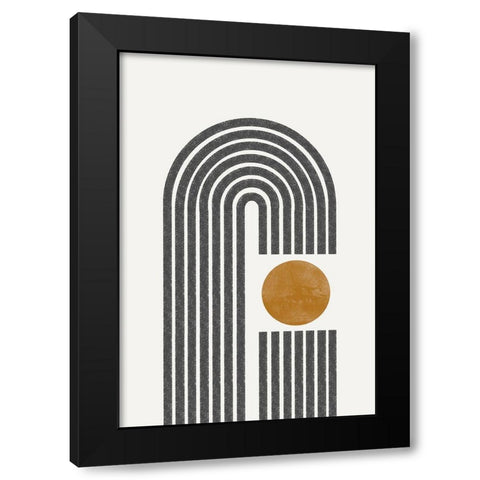 Arch No4. Black Modern Wood Framed Art Print by The Miuus Studio