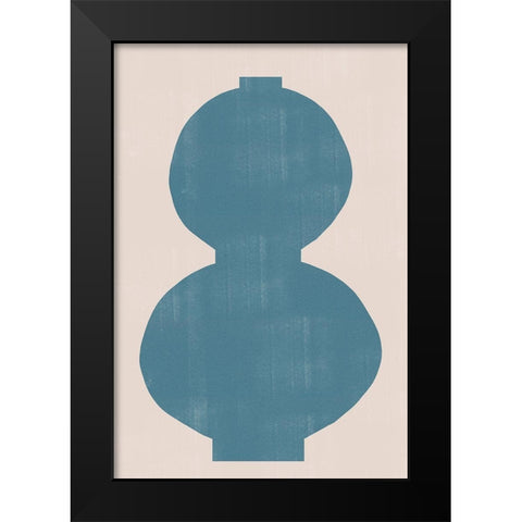 Vase No1. Black Modern Wood Framed Art Print by The Miuus Studio