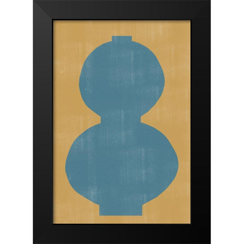 Vase No4. Black Modern Wood Framed Art Print by The Miuus Studio