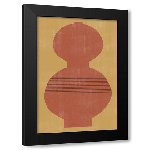 Vase No5. Black Modern Wood Framed Art Print by The Miuus Studio