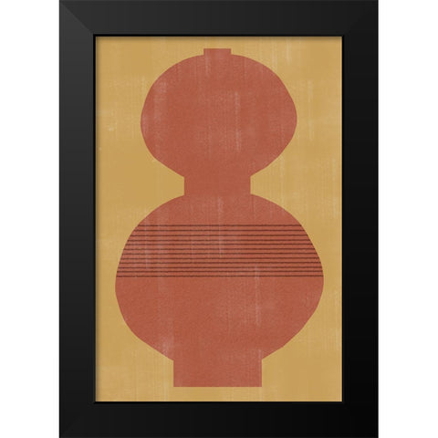 Vase No5. Black Modern Wood Framed Art Print by The Miuus Studio